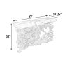 60 Inch Teak Root Console Table Black Resin