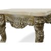 Platine Lion End Table With Marble Top