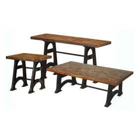 Mango Wood Industrial Coffee Table Set Of 3