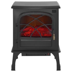 25.5inch Freestanding Fireplaces, 1500W 5120BTU Portable Electric Fireplace Stove Heater, with Overheating Protection,Adjustable Flames,Timer, Remote