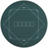 Poker Mat Texas Hold'em Poker Table Top with Non-Slip Bottom Dark Green