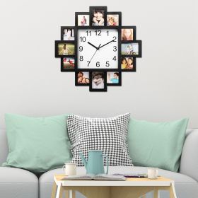 2 In 1 Wall Clock Photo Frame with Quartz Movement
