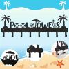 Wall Mounted Coat Hooks Rack, Modern Black Heavy Duty Towel and Robe Hanger, Space Saving Organizer for Bathroom Bedroom Kitchen Entryway and Mudroom