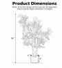 36\" Set of 1 Artificial Impatiens Tree with Mini Fruits Silk Flowers Home Decor Faux Plant for Living Room Bedroom Office"