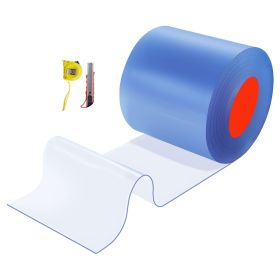 Clear PVC Strip Curtain, 101 ft Length x 12 in Width, Plastic Door Strip Bulk Roll, Walk in Freezer Cooler Curtain Strips for Doorways of Supermarket