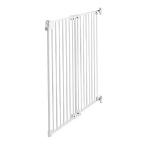 Baby Gate for Stairs, 26-43 in Adjustable Width, 28 in High Dog Gate, No Bottom Bar, One-Handed Operation