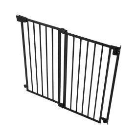Baby Gate for Stairs, 28-43 in Adjustable Width, 30 in High Dog Gate, No Bottom Bar, One-Handed Operation
