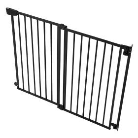 Baby Gate for Stairs, 31-48 in Adjustable Width, 30 in High Dog Gate, No Bottom Bar, One-Handed Operation