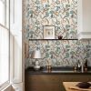 Beige Cream Birds Green Leaf Plants Vintage Botanical Peel and Stick Wallpaper Stick on Contact Paper Vintage Wall Paper Easy Peel Off for nightstand