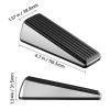 Heavy Duty Door Stopper, 2 Pack, Door Stop Wedge for Bottom, Premium Zinc Alloy and Dual-Sided PVC Non-Slip Pads, with 2 Self-Adhesive Wall Protectors
