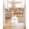 Baby Gate for Stairs, 26-43 in Adjustable Width, 28 in High Dog Gate, No Bottom Bar, One-Handed Operation