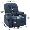 Power Lift Recliner Chair with Massage and Heat for Elderly, Overstuffed Wide Recliners, Heavy Duty Motion Mechanism with USB and Type C Ports