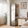 70"x19"Full Length Mirror with Stand,Coat Rack with Mirror,Solid Wood Floor Mirror,Swivel Mirrorfor Bedroom, Living Room, Cloakroom