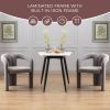Contemporary Designed Velvet Fabric Upholstered Accent/Dining Chair /Barrel Side Chairs Kitchen Armchair for Living Room set of 2 (Gray Velvet)