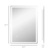 LED Bathroom Vanity Mirror 32x24 Inch Smart Touch Dimmable 3 Colors Makeup Mirror