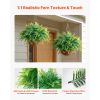 Artificial Ferns, 2 Pcs Fake Hanging Boston Fern Bush Plant with 23 Inch Hanging Length, Plastic Faux Greenery for Indoor and Outdoor Decor, For Wall