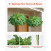 Artificial Ferns, 48 Inch Fake Boston Fern Bush Plant with 67 Fronds, Faux Greenery for Indoor/Outdoor Decor, Silk & LDPE