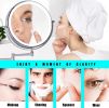 8 Inch LED Wall Mount Two-Sided Magnifying Makeup Vanity Mirror, 12 Inch Extension Chrome Finish, 1X/3X Magnification, 360 Degree Rotation