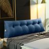 39.4 in Blue Triangular Wedge Bed Pillow – Bedside Backrest Cushion for Reading, Relaxing, or Sleeping, Supportive Pillow for Sofa, Bed, or Lounge Use