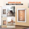 Pet Door, 16.65" x 27.44" Aluminum Frame with Lock and Flap System, Weatherproof Doggy Door, Easy to Install in Interior or Exterior Doors