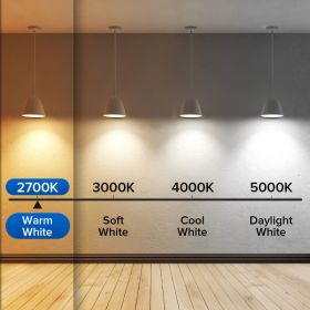 SANSI 60W Equivalent LED Light Bulbs, 22-Year Lifetime,  900 Lumens With Ceramic Technology,  Non-Dimmable, E26 Base, A15 Size, Energy-Efficient (Option: 6pack-2700K)