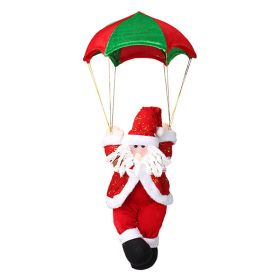 Parachute Santa Ornament Decoration Doll Santa Xmas Tree Ornament For Home Holiday Party Windows Doors (Option: Default)