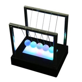 Newtons Swing Ball LED Light Up Newtons Science Kids Toys Balance Balls Desk Toys Home And Office Decor (Option: Default)
