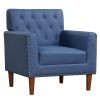 Mid Century Modern Accent Chair with Button Tufted Decoration and Rivets