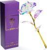 Artificial Purple Rose Flower Gifts for Mothers Day Mom Gifts, Purple Eternity Rose Glass Forever Flowers for Mom from Daughter Mother's Day