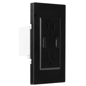 USB Wall Outlet Dual 2.4A USB Wall Charger High Speed Duplex Wall Socket US Standard
Wall Outlet (Color: Black)