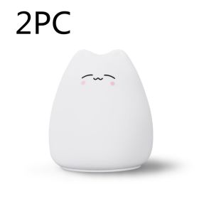 Silicone Touch Sensor LED Night Light For Children Baby Kids (Option: Smart cat 2PC)