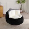 Oversized Faux Fur Bean Bag Chair, Extra Large Single Person Fluffy Bean Bag Sofa, Shredded Sponge Filled Comfy Lounge Chair for Bedroom Living Room