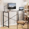 Computer Desk for Home Office, Modern Study Work Table Simple Style for Bedroom, Writing Desks with X-Shaped Reinforcement