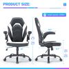 Ergonomic Office Computer Home Gaming Desk Chair Adjustable PU Leather Racing Chair Flip-up Armrest For Christmas Furniture