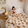 Cartoon bear lamb fleece blanket warm skin blanket autumn and winter warm blanket student thick blanket