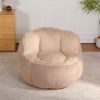 Oversized Faux Fur Bean Bag Chair, Extra Large Single Person Fluffy Bean Bag Sofa, Shredded Sponge Filled Comfy Lounge Chair for Bedroom Living Room