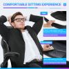 Ergonomic Office Computer Home Gaming Desk Chair Adjustable PU Leather Racing Chair Flip-up Armrest For Christmas Furniture