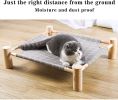 Cat & Dog Hammock Bed – Wooden Elevated Pet Cot with Breathable Mesh – Raised Cat Bed for Small Pets