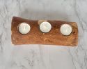 Handcrafted Olive Wood Candle Holder - Rustic 3-Candle and 5-Candle Centerpiece Tray for Dining Table, Living Room and Home Decor