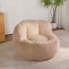 Oversized Faux Fur Bean Bag Chair, Extra Large Single Person Fluffy Bean Bag Sofa, Shredded Sponge Filled Comfy Lounge Chair for Bedroom Living Room