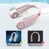 Portable Hands free Bladeless Hanging Neck Fans with Screen Display and 5 Speeds Levels, USB Rechargeable