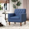 Mid Century Modern Accent Chair with Button Tufted Decoration and Rivets