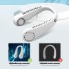 Portable Hands free Bladeless Hanging Neck Fans with Screen Display and 5 Speeds Levels, USB Rechargeable